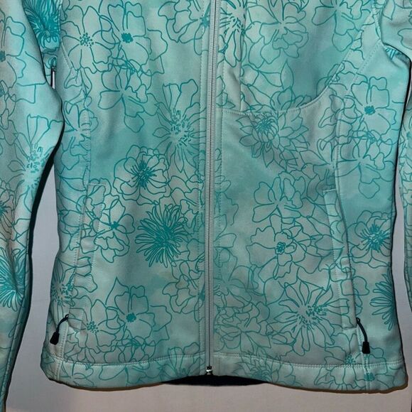 North Face Women’s Apex Bionic Climateblock Jacket Blue Floral XS EUC - Picture 2 of 14